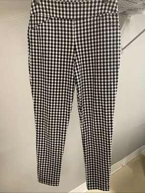 Versona Black & White Gingham Chinos